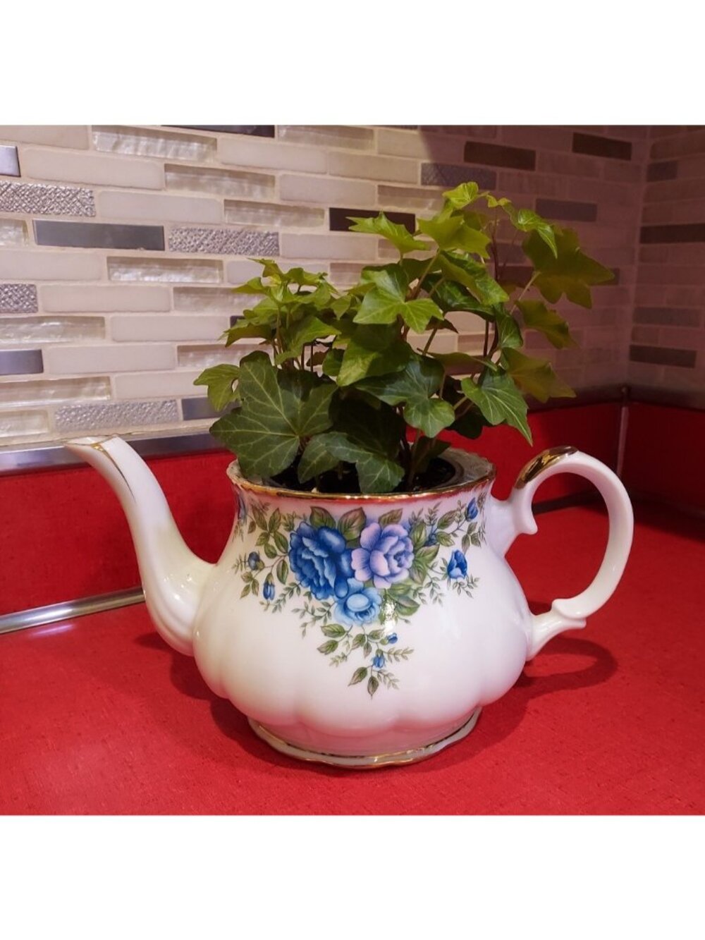 Planter English Garden Teapot Robinson 1989 Designs Japan NO LID - Picture 10 of 10